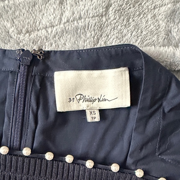 3.1 Phillip Lim Blue Long-Sleeve Top with Pearl Details—Size XS - Picture 3 of 11